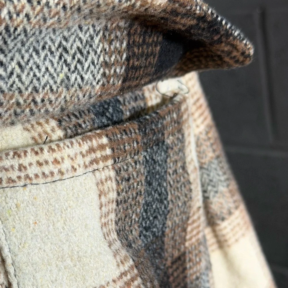 Miss Selfie Plaid Shacket / Jacket - Brown and Cream